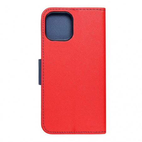 Peňaženkové puzdro Fancy Book na Apple iPhone 14 Červený / Námornícka modrá