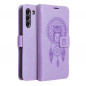 Peňaženkové puzdro MEZZO Book na Samsung Galaxy S21 FE 5G Lapač snov  Fialový (Purple)