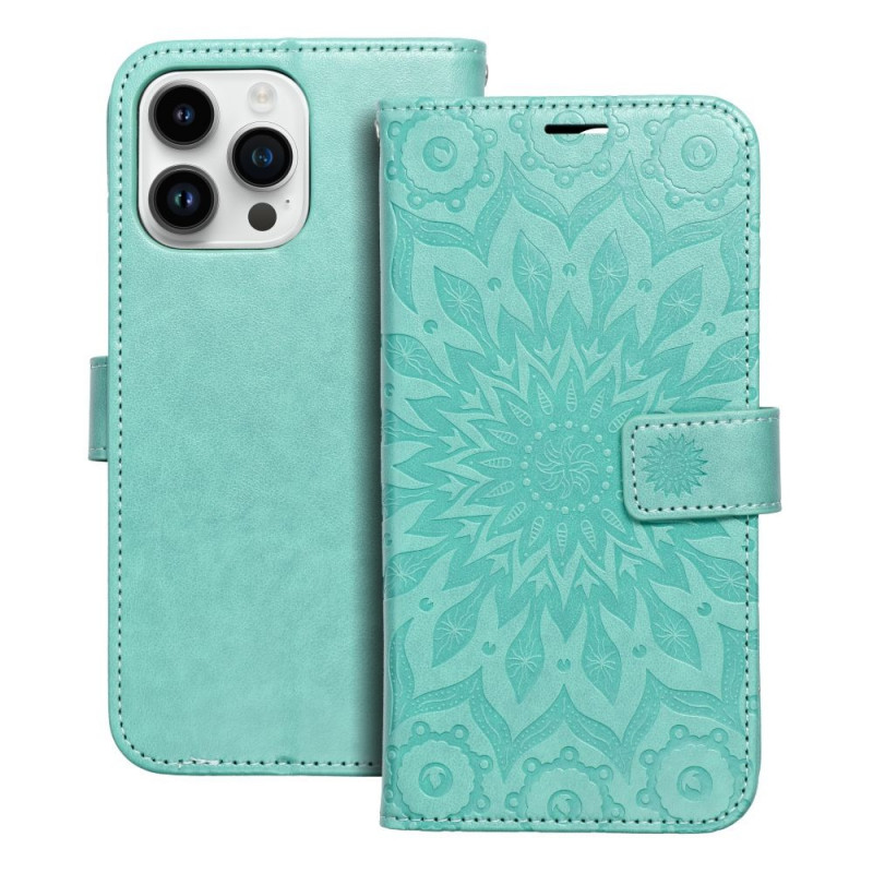 Peňaženkové puzdro MEZZO Book na Apple iPhone 14 Pro Max Mandala  Zelený