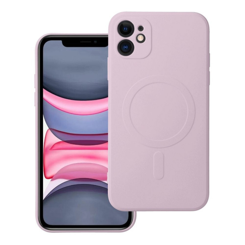 Kryt Silicone Mag Cover na Apple iPhone 11 MagSAFE  Ružový