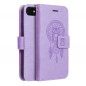 Peňaženkové puzdro MEZZO Book na Apple iPhone SE 2020 Lapač snov  Fialový (Purple)