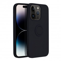 Kryt Silicone ring na Apple iPhone 14 Pro Čierny