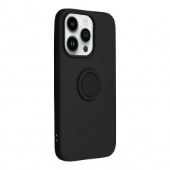 Kryt Silicone ring na Apple iPhone 14 Pro Čierny