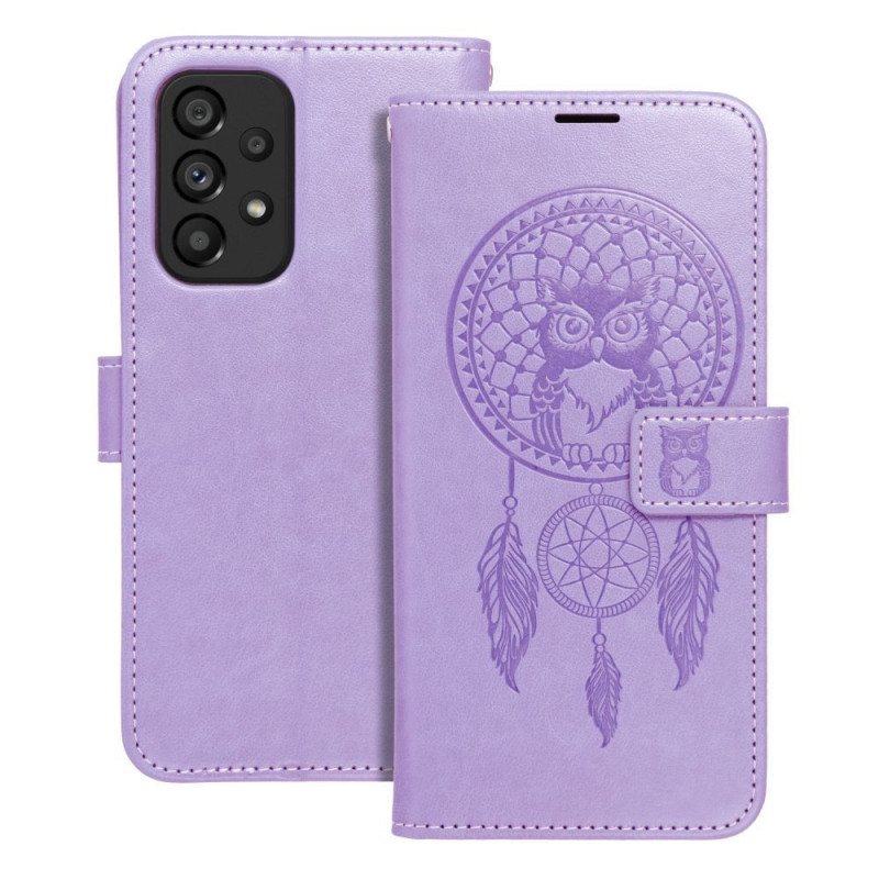 Peňaženkové puzdro MEZZO Book na Samsung Galaxy S20 FE 5G 2022 Lapač snov  Fialový (Purple)
