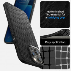 Kryt Spigen  Liquid Air na Apple iPhone 14 Pro Max Matná čierna
