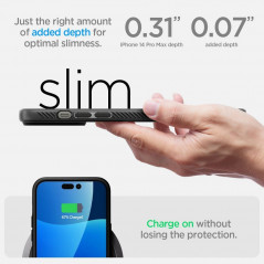 Kryt Spigen  Liquid Air na Apple iPhone 14 Pro Max Matná čierna
