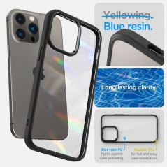 Kryt Spigen Ultra Hybrid na Apple iPhone 14 Pro Max Krištáľovo čistý  Matná čierna