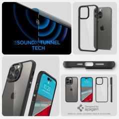 Kryt Spigen Ultra Hybrid na Apple iPhone 14 Pro Max Krištáľovo čistý  Matná čierna