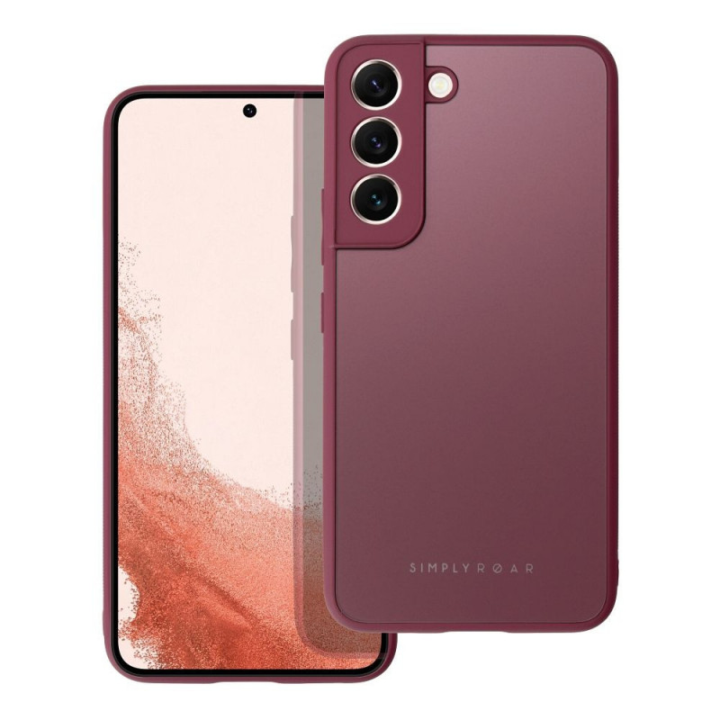 Kryt Roar Matte Glass na Samsung Galaxy A02s Štýlový  Vinovo červený