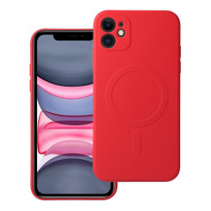 Kryt Silicone Mag Cover na Apple iPhone 11 MagSAFE Červený