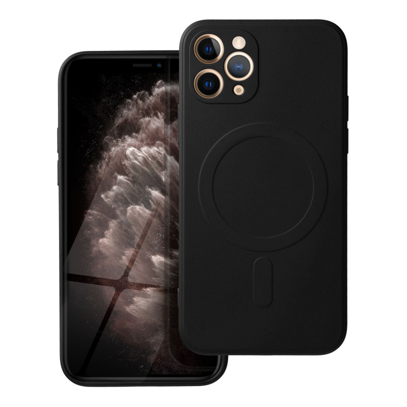 Kryt Silicone Mag Cover na Apple iPhone 11 Pro MagSAFE  Čierny