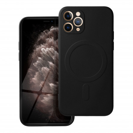 Kryt Silicone Mag Cover na Apple iPhone 11 Pro MagSAFE Čierny