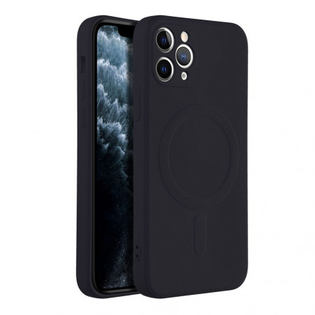 Kryt Silicone Mag Cover na Apple iPhone 11 Pro MagSAFE Čierny