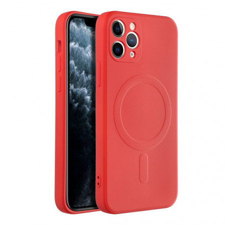 Kryt Silicone Mag Cover na Apple iPhone 11 Pro MagSAFE Červený