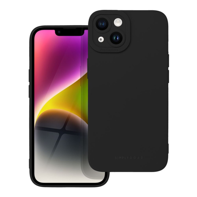 Kryt Roar Luna na Apple iPhone 14 Jednofarebný, Štýlový, Estetický doplnok  Čierny