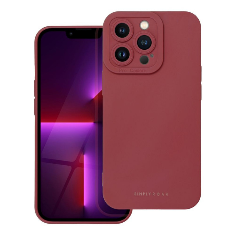 Kryt Roar Luna na Apple iPhone 13 Pro Max Jednofarebný, Štýlový, Estetický doplnok  Červený