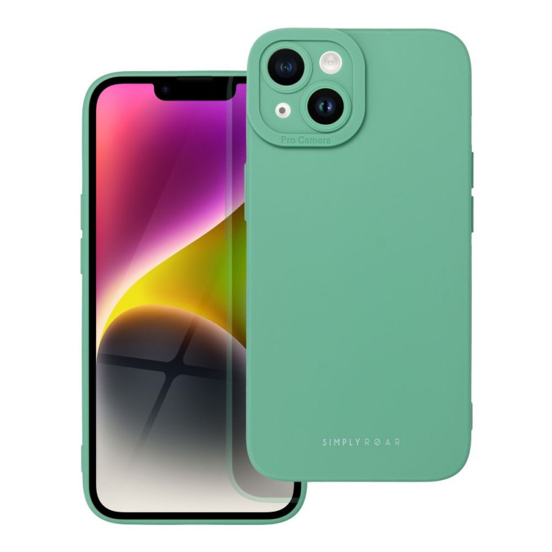 Kryt Roar Luna na Apple iPhone 14 Jednofarebný, Štýlový, Estetický doplnok  Zelený