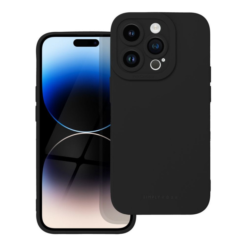 Kryt Roar Luna na Apple iPhone 14 Pro Jednofarebný, Štýlový, Estetický doplnok  Čierny