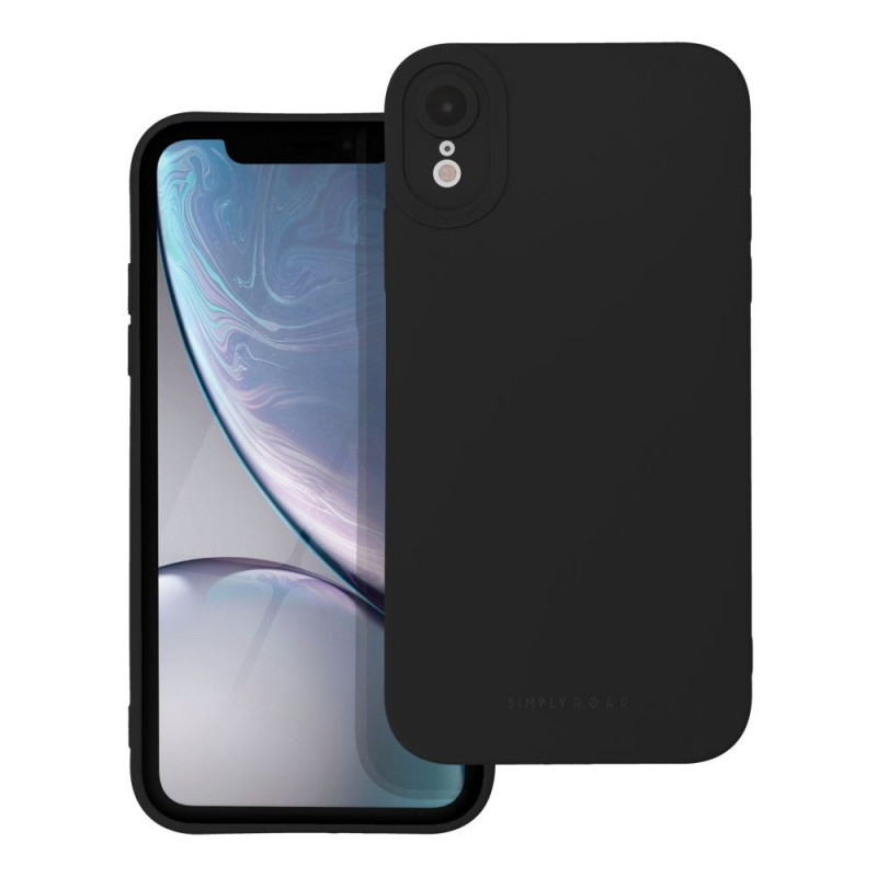 Kryt Roar Luna na Apple iPhone XR Jednofarebný, Štýlový, Estetický doplnok  Čierny