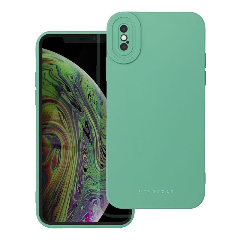 Kryt Roar Luna na Apple iPhone XS Jednofarebný, Štýlový, Estetický doplnok  Zelený