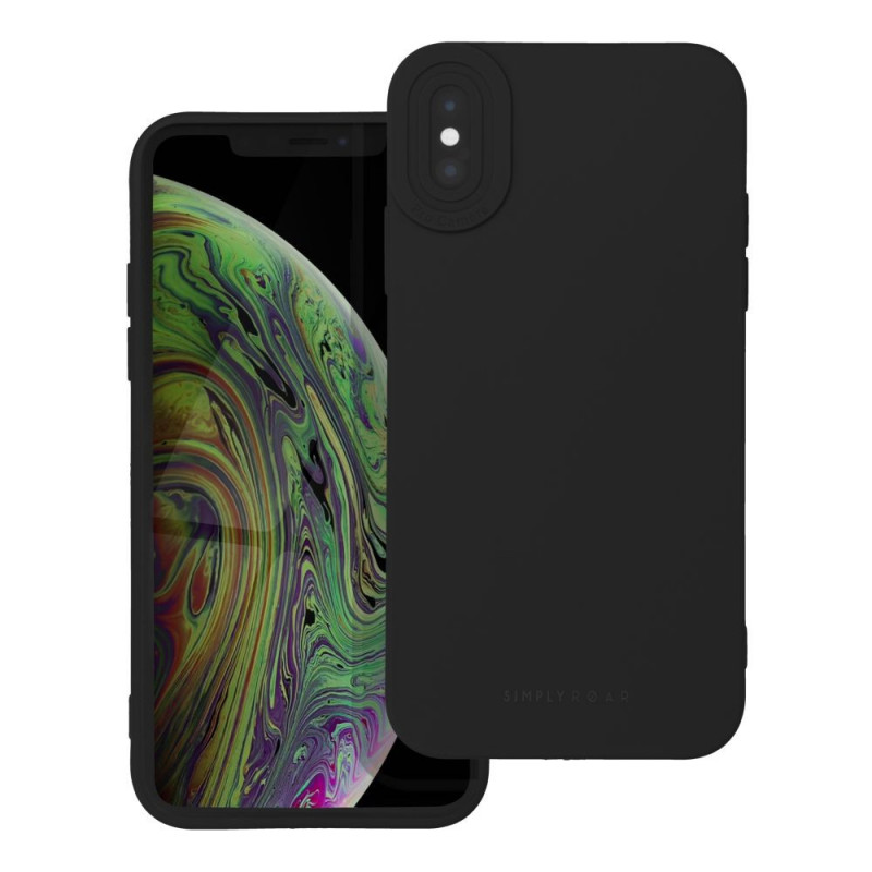 Kryt Roar Luna na Apple iPhone XS Jednofarebný, Štýlový, Estetický doplnok  Čierny