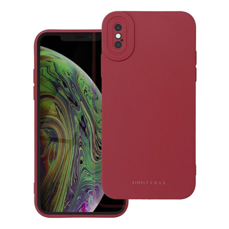 Kryt Roar Luna na Apple iPhone X Jednofarebný, Štýlový, Estetický doplnok  Červený