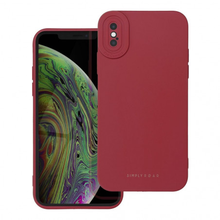Kryt Roar Luna na Apple iPhone XS Jednofarebný, Štýlový, Estetický doplnok  Červený