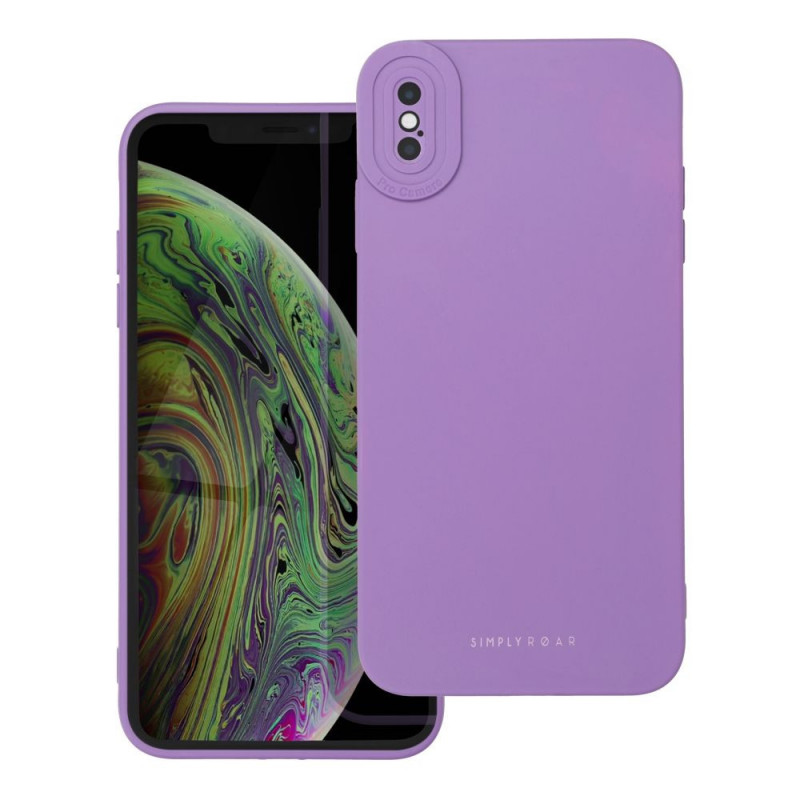Kryt Roar Luna na Apple iPhone X Jednofarebný, Štýlový, Estetický doplnok  Fialový (Violet)