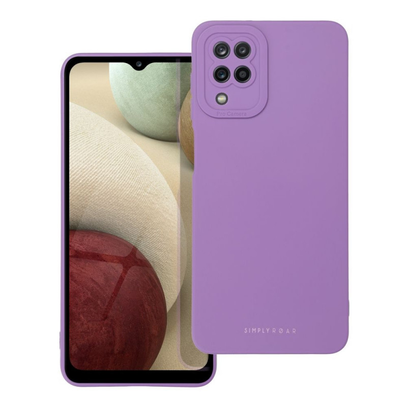 Kryt Roar Luna na Samsung Galaxy A12 Jednofarebný, Štýlový, Estetický doplnok  Fialový (Violet)