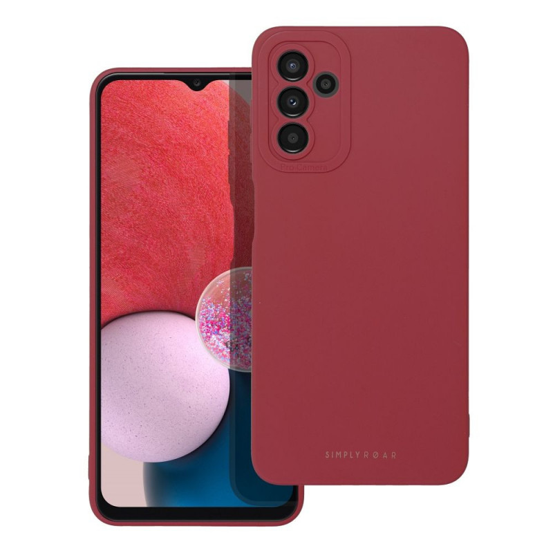 Kryt Roar Luna na Samsung Galaxy A13 5G Jednofarebný, Štýlový, Estetický doplnok  Červený