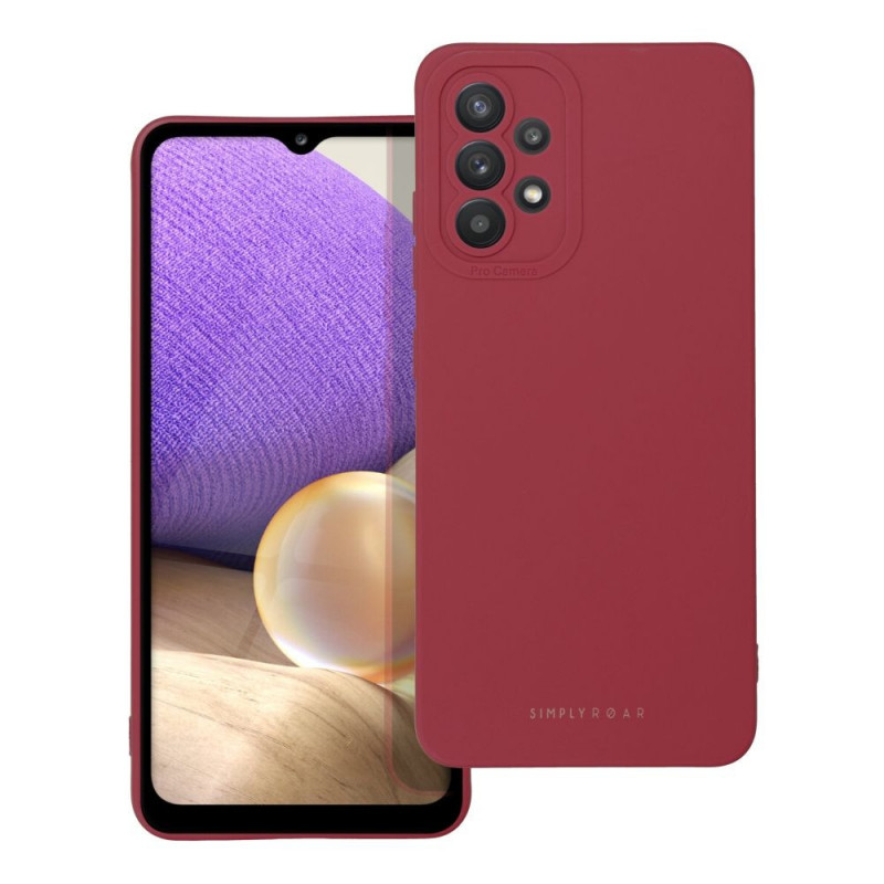 Kryt Roar Luna na Samsung Galaxy A32 5G Jednofarebný, Štýlový, Estetický doplnok  Červený
