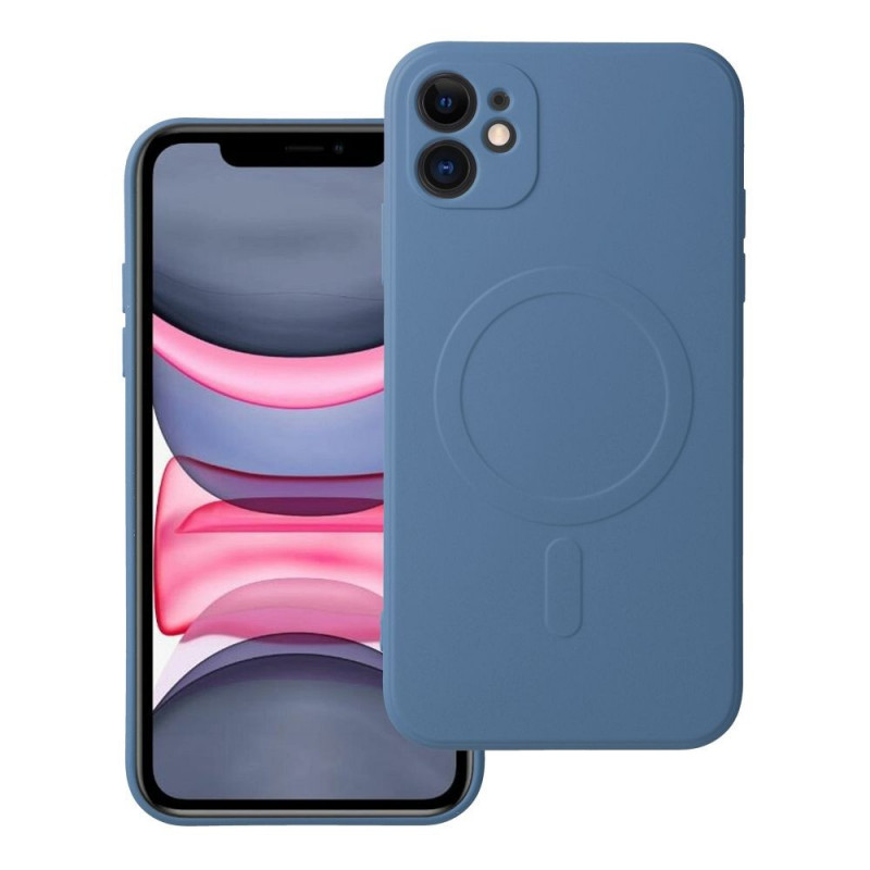 Kryt Silicone Mag Cover na Apple iPhone 11 MagSAFE  Modrý