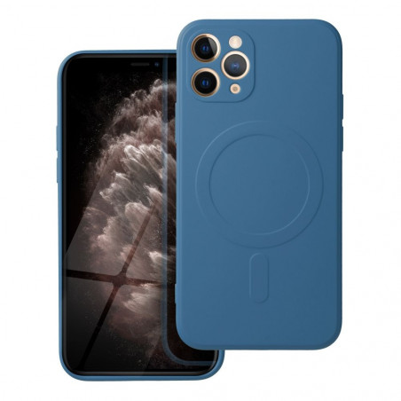 Kryt Silicone Mag Cover na Apple iPhone 11 Pro MagSAFE Modrý