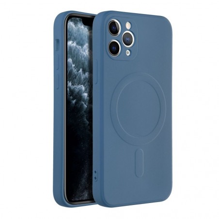 Kryt Silicone Mag Cover na Apple iPhone 11 Pro MagSAFE Modrý