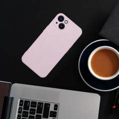 Kryt Silicone Mag Cover na Apple iPhone 11 Pro Max MagSAFE  Ružový