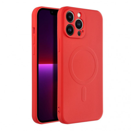 Kryt Silicone Mag Cover na Apple iPhone 13 Pro Max MagSAFE Červený