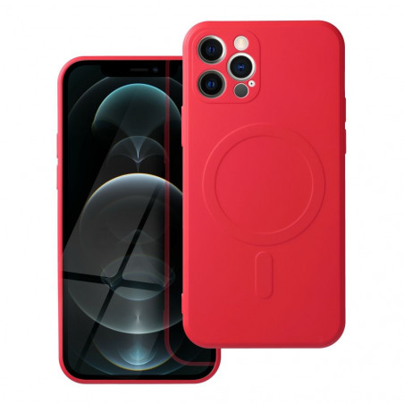 Kryt Silicone Mag Cover na Apple iPhone 12 Pro MagSAFE Červený