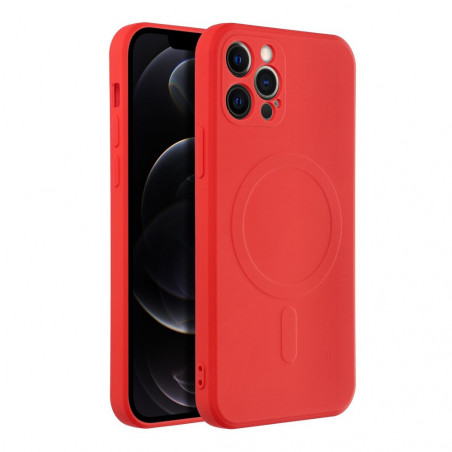 Kryt Silicone Mag Cover na Apple iPhone 12 Pro MagSAFE Červený