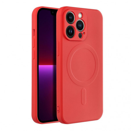 Kryt Silicone Mag Cover na Apple iPhone 13 Pro MagSAFE  Červený
