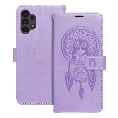 Peňaženkové puzdro MEZZO Book na Samsung Galaxy A13 LTE Lapač snov Fialový (Purple)