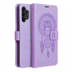 Peňaženkové puzdro MEZZO Book na Samsung Galaxy A13 LTE Lapač snov Fialový (Purple)