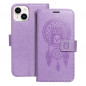 Peňaženkové puzdro MEZZO Book na Apple iPhone 14 Lapač snov  Fialový (Purple)