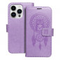 Peňaženkové puzdro MEZZO Book na Apple iPhone 14 Pro Lapač snov  Fialový (Purple)