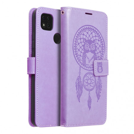 Peňaženkové puzdro MEZZO Book na XIAOMI Redmi 10C Lapač snov  Fialový (Purple)