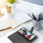 Univerzálne puzdro, Peňaženkové puzdro COMMON book na Samsung Galaxy A34 Elegant, Mäkká podšívka vo vnútri  Čierny