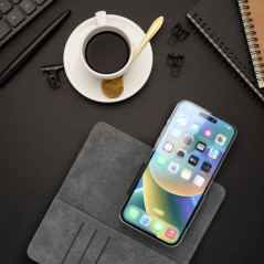 Univerzálne puzdro, Peňaženkové puzdro COMMON book na Samsung Galaxy A34 Elegant, Mäkká podšívka vo vnútri  Čierny