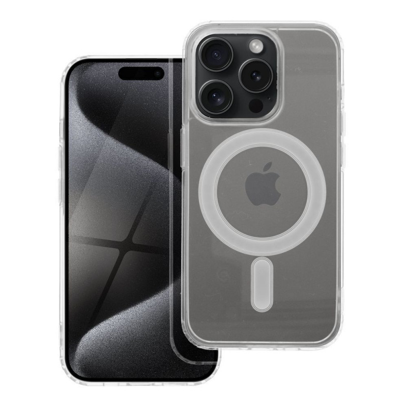 Kryt Clear Mag Cover na Apple iPhone 15 Pro MagSAFE  Transparentný