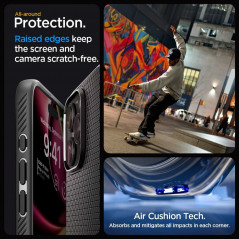 Kryt Spigen  Liquid Air na Apple iPhone 15 Pro Max Matná čierna