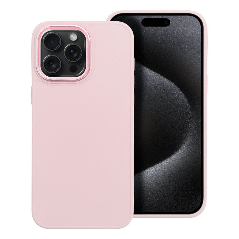 Kryt FRAME na Apple iPhone 15 Pro Max Elegant  Púdrovo ružový