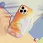 Kryt Leather Mag Cover na Apple iPhone 15 Elegant  MagSAFE  Oranžová škvrna